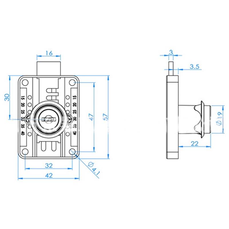 mere nastavljive ključavnice 884