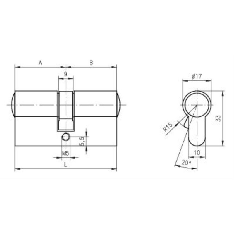 TITAN 27/27 CILINDRIČNI VLOŽEK XT